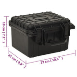 Portable Flight Case Black 27x25x18 cm PP - Low Angle