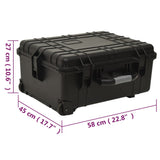 Wheeled Flight Case Black 58x45x27 cm PP - Extra Image