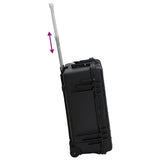 Wheeled Flight Case Black 58x45x27 cm PP - Rear View