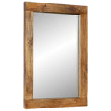 Mirror 70x50 cm Solid Wood Mango and Glass - Front View