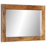 Mirror 70x50 cm Solid Wood Mango and Glass - Side View