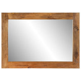 Mirror 70x50 cm Solid Wood Mango and Glass - Top-Down View