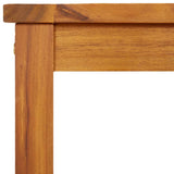 Garden Bench 80x35x45 cm Solid Wood Acacia - Rear View