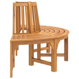 Half Round Tree Bench Ø160 cm Solid Wood Eucalyptus - 45-Degree Angle