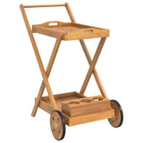 Tea Trolley 54x87x90 cm Solid Wood Acacia - Front View