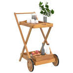 Tea Trolley 54x87x90 cm Solid Wood Acacia