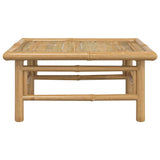 Garden Table 65x55x30 cm Bamboo - Side View