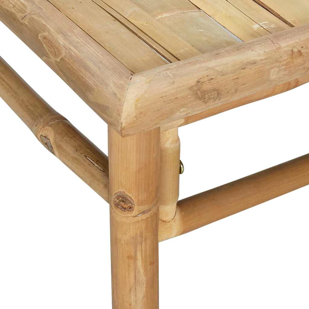 2 Piece Garden Lounge Set with Taupe Cushions Bamboo