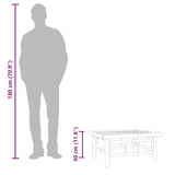 Garden Table 65x55x30 cm Bamboo - Low Angle