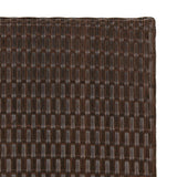 Folding Table Brown 45x35x32 cm Poly Rattan - Rear View