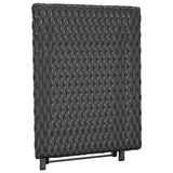 Folding Table Black 45x35x32 cm Poly Rattan - 45-Degree Angle
