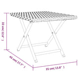 Folding Table Black 45x35x32 cm Poly Rattan - Close-Up Angle