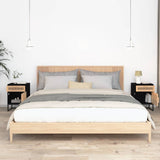 Bedside Cabinets 2 pcs Black 40x30x55.5 cm Engineered Wood&Iron - Side View