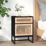 Bedside Cabinets 2 pcs Black 40x30x55.5 cm Engineered Wood&Iron - Top-Down View
