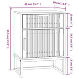 Bedside Cabinets 2 pcs Black 40x30x55.5 cm Engineered Wood&Iron