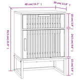 Bedside Cabinets 2 pcs 40x30x55.5 cm Engineered Wood&Iron