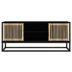 TV Cabinet Black 105x30x45 cm Engineered Wood and Iron
