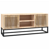 TV Cabinet 105x30x45 cm Engineered Wood and Iron - Front View
