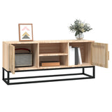 TV Cabinet 105x30x45 cm Engineered Wood and Iron - Side View