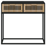 Console Table Black 80x30x75 cm Engineered Wood and Iron