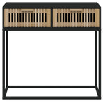 Console Table Black 80x30x75 cm Engineered Wood and Iron
