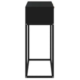 Console Table Black 80x30x75 cm Engineered Wood and Iron - Rear View