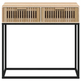 Console Table 80x30x75 cm Engineered Wood and Iron