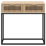 Console Table 80x30x75 cm Engineered Wood and Iron - Top-Down View