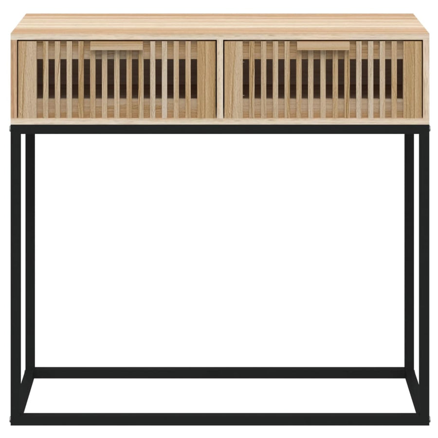 Console Table 80x30x75 cm Engineered Wood and Iron