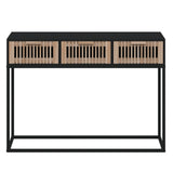 Console Table Black 105x30x75 cm Engineered Wood and Iron - Top-Down View