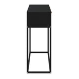 Console Table Black 105x30x75 cm Engineered Wood and Iron