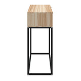 Console Table 105x30x75 cm Engineered Wood and Iron - Rear View