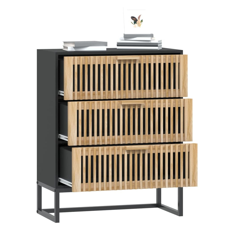 Sideboard Black 60x30x75 cm Engineered Wood