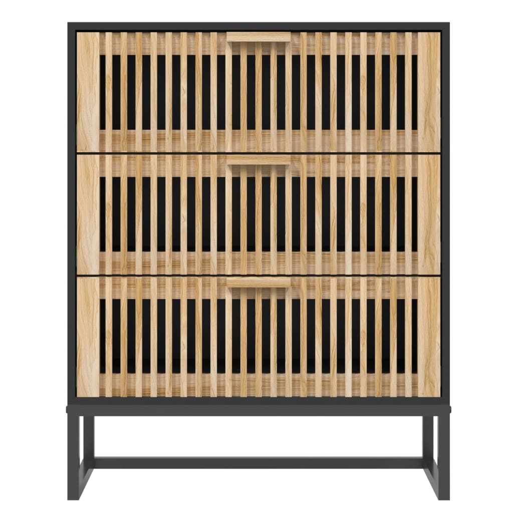 Sideboard Black 60x30x75 cm Engineered Wood