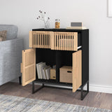 Sideboard Black 60x30x75 cm Engineered Wood - Side View
