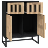 Sideboard Black 60x30x75 cm Engineered Wood - Close-Up Angle