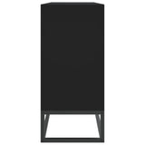 Sideboard Black 105x30x65 cm Engineered Wood - Rear View