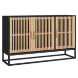 Sideboard Black 105x30x65 cm Engineered Wood - Front View