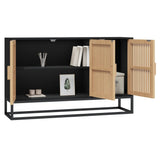 Sideboard Black 105x30x65 cm Engineered Wood - Side View