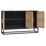 Sideboard Black 105x30x65 cm Engineered Wood - Rear View
