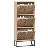Shoe Cabinet 52x25x120 cm Engineered Wood - Side View