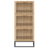 Shoe Cabinet 52x25x120 cm Engineered Wood - Rear View