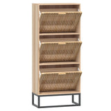 Shoe Cabinet 52x25x120 cm Engineered Wood - Low Angle