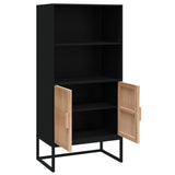 Highboard Black 60x35x125 cm Engineered Wood - Top-Down View