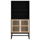 Highboard Black 60x35x125 cm Engineered Wood - 45-Degree Angle