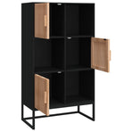 Highboard Black 70x35x125 cm Engineered Wood