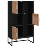 Highboard Black 70x35x125 cm Engineered Wood - Top-Down View