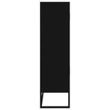 Highboard Black 70x35x125 cm Engineered Wood - Rear View