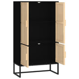 Highboard Black 70x35x125 cm Engineered Wood - Top-Down View