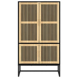 Highboard Black 70x35x125 cm Engineered Wood - 45-Degree Angle